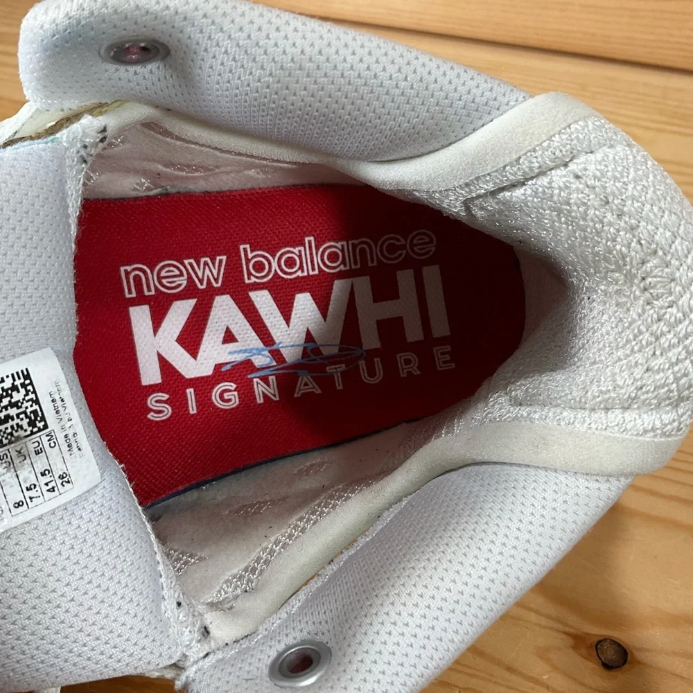 New Balance KAWHI Leonard Seismic Moment Shoes # BBKLSSB1 Men's 8 White Red Blue